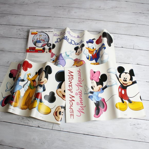 Disney Mickey Minnie Mouse Friends Donald Goofy Removable Wall Art Decals - Picture 1 of 4